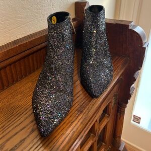 Kate Spade ♠️ Olly Too Midnight Confetti Glitter Boots